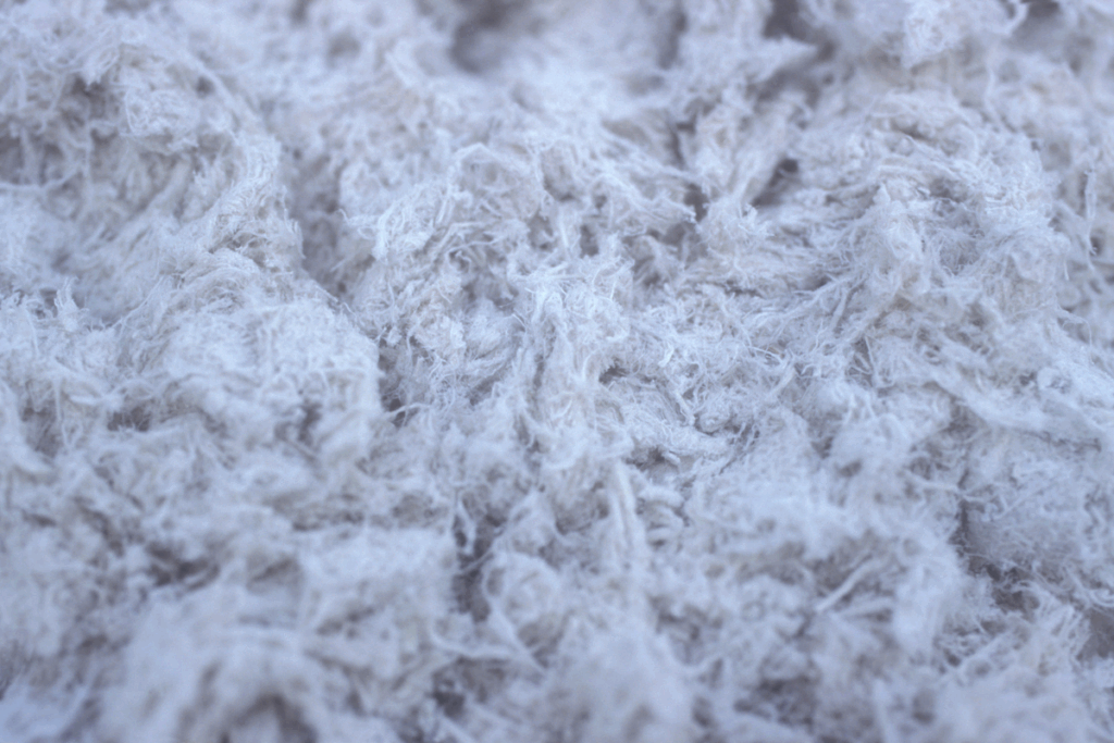 A close-up of asbestos fibres