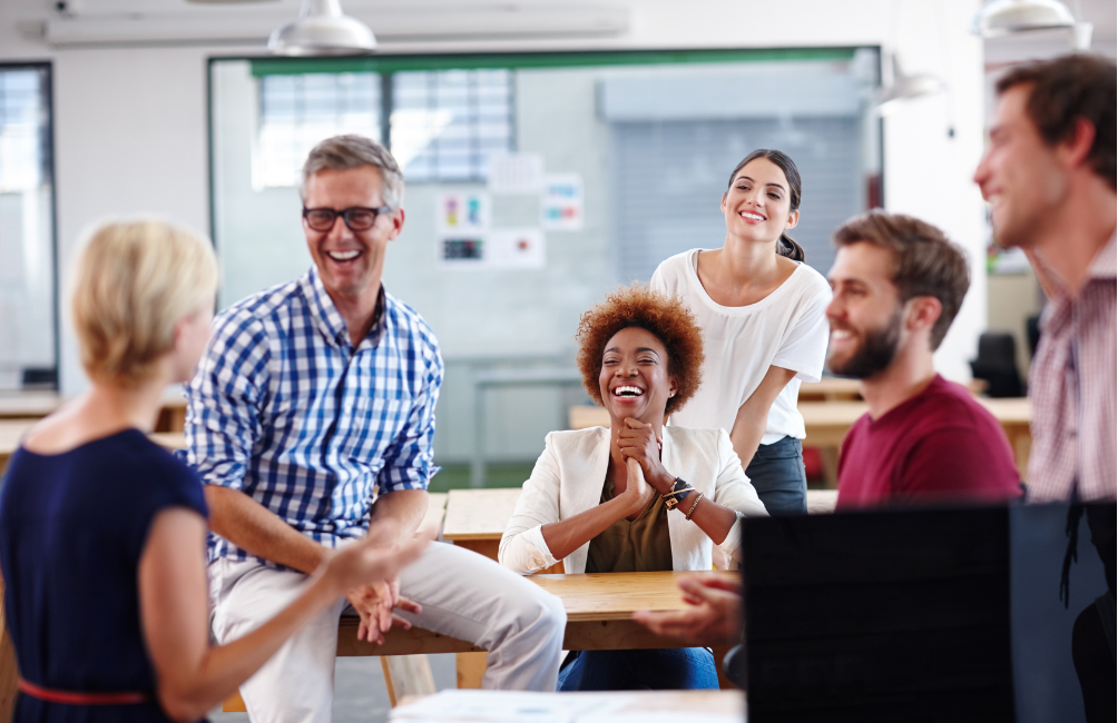 group of people in office setting