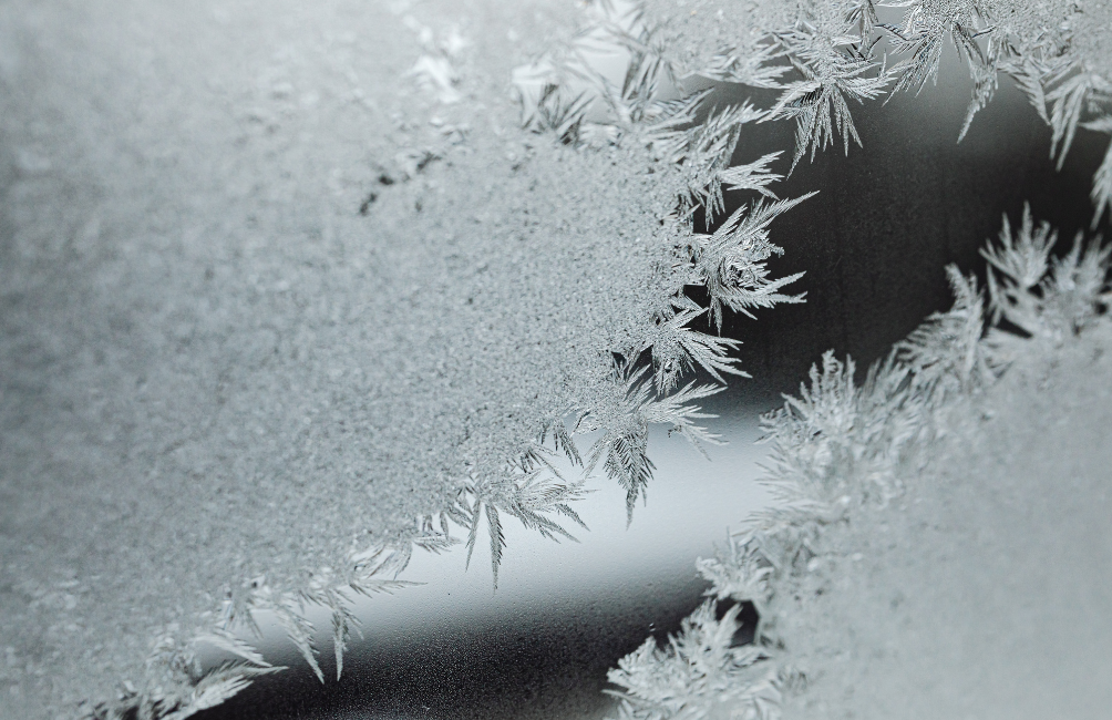 Ice forming on window