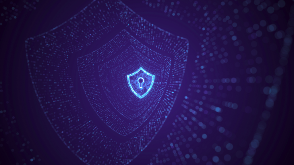 Key hole with blue visual detailing