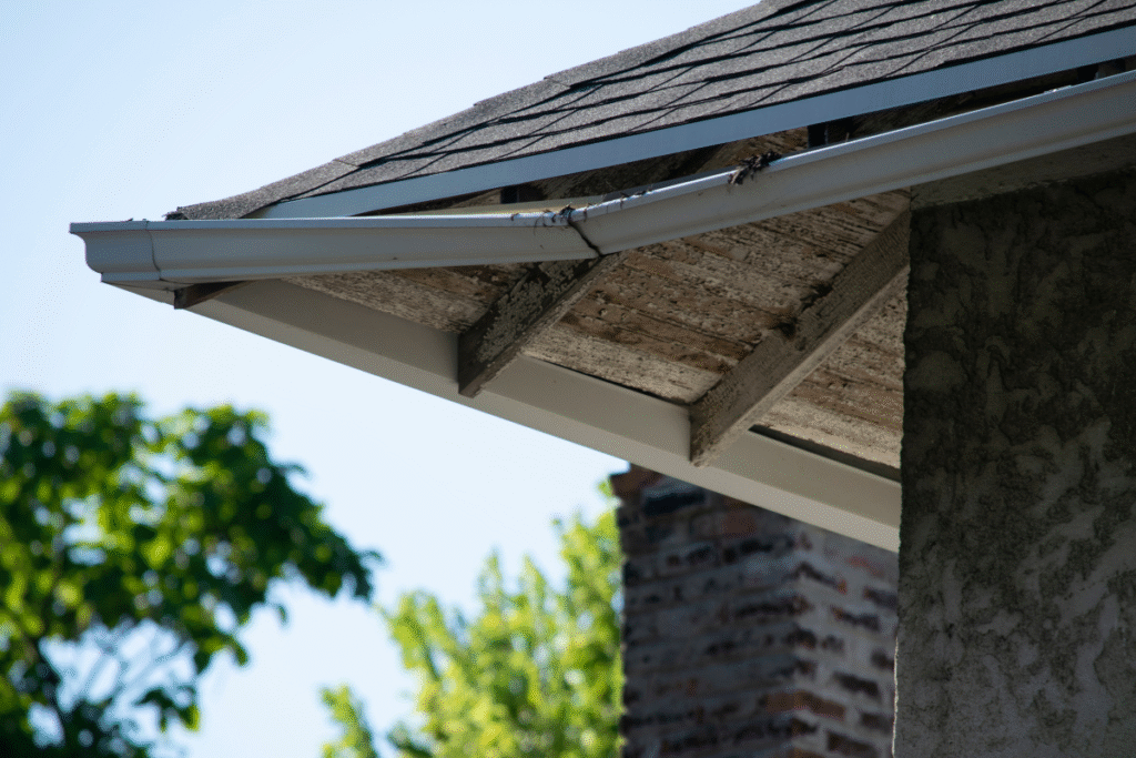 Corner of a residential roof