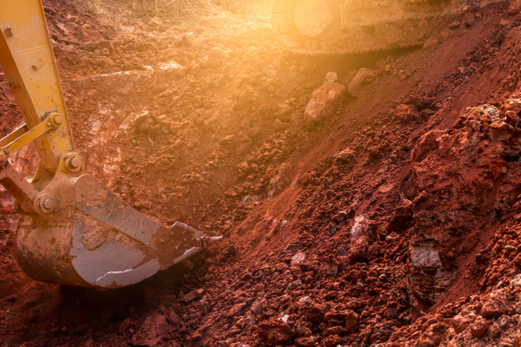 excavation equipment on site