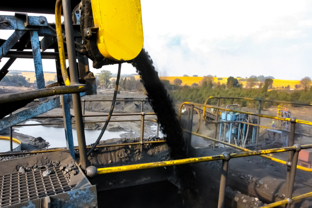 processing plant on a mining site